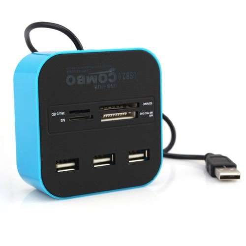 USB 2.0 Hub And Card reader Combo