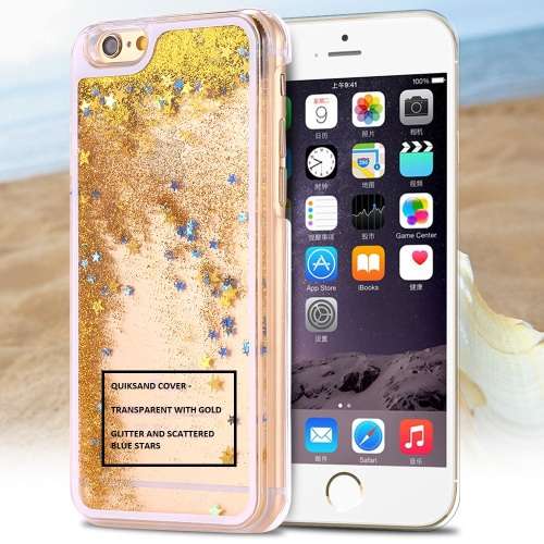 Huawei TPU Cover  - Clear cover with Gold Quiksand