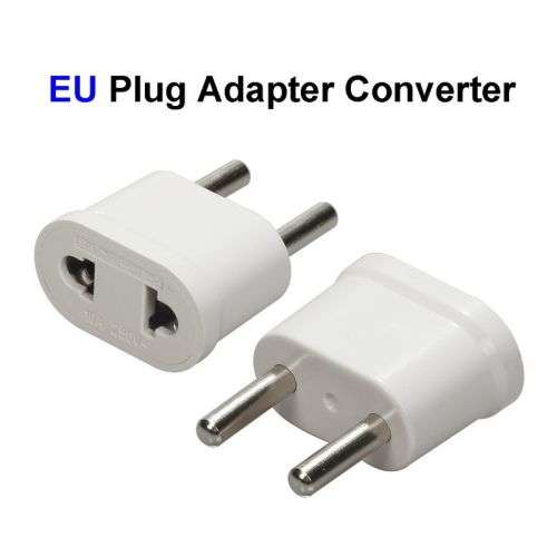 US to EU AC Power Socket Plug Adapter Travel Converter