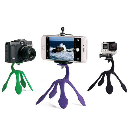 Flexible Mount Gekko Style Tripod with Universal Mount for Cellphone