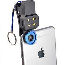 Universal Camera Clip Lens Kit with Flash For Mobile Phone 4-in-1 LED
