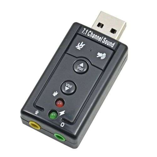 USB 7.1 Channel Sound Card for Laptop / Netbook / Desktop PC