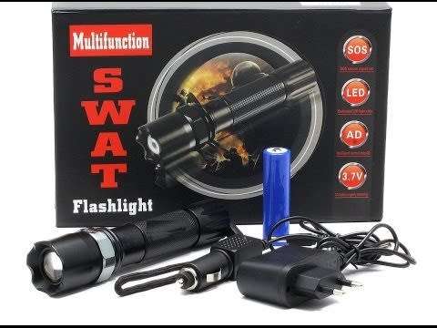 Multifunction SWAT STYLE Rechargeable Flashlight