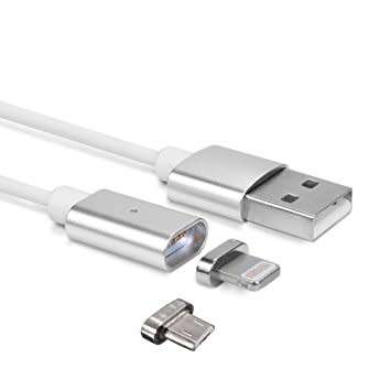 Magnetic Lightning  And  Micro  USB Charge Cable - 2 IN 1