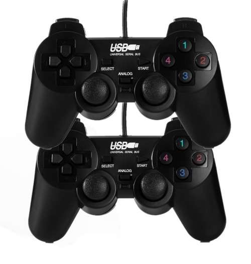 Vibration USB Controller for PC - 2 Pack