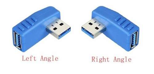 USB 3.0 Male to Female 90 Degree Right Angle Adapter