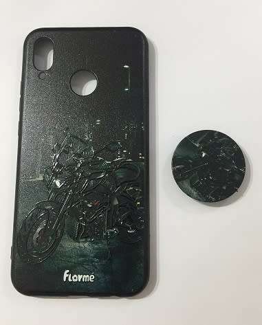 Huawei P20 LITE Cover with POP SOCKET AND Full Cover Glass Protector