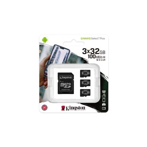 Kingston Canvas Select Plus 32GB Micro SD Cards - 3 PACK