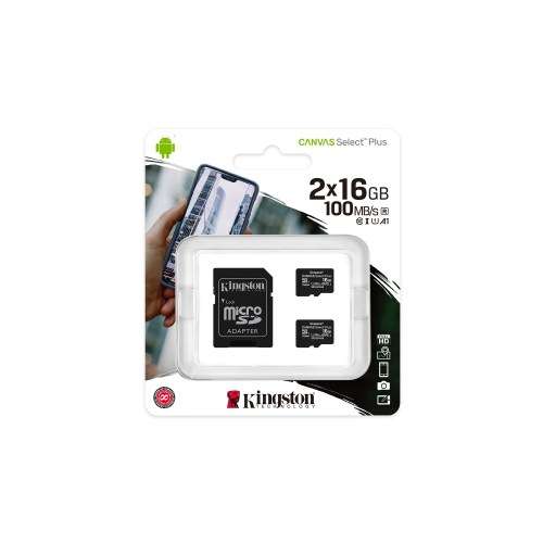 Kingston Canvas Select Plus 16GB Micro SD Cards - 2 PACK