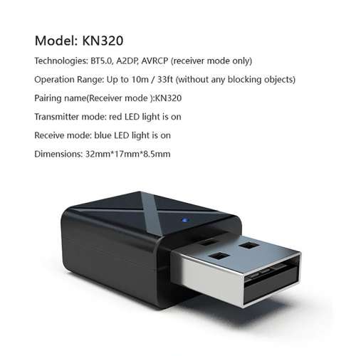 Bluetooth 5.0 Transmitter Receiver Stereo Wireless Bluetooth Adapter