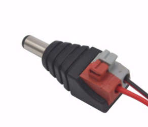 2.1mm CCTV Camera DC Power Male Jack Connector Screwless Easy Release