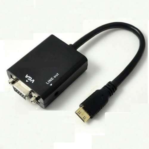 MINI HDMI Male to VGA Female Adapter with Audio