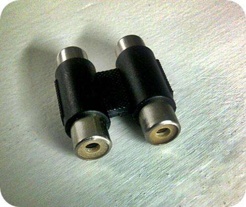 Double RCA Coupler 2 RCA female - 2 RCA female
