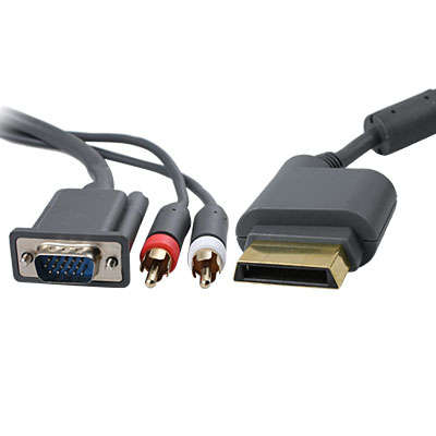 Xbox 360 VGA Cable to use with LCD / LED PC Monitor / Flat Panel