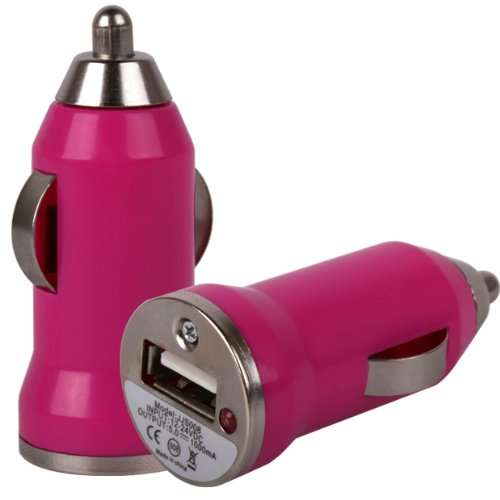 USB Car Charger Pink  - Lighter Socket USB --- 5v 1A