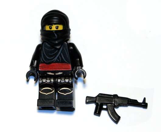 Lego Custom Bandit Minifigure with Brickarms AK Assault Rifle
