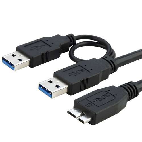 USB 3.0 Dual A to Micro-B USB 3.0 Y Cable - USB 3 Data Cable