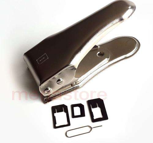 Dual Sim Card Cutter - Micro Sim and Nano Sim Cutter Two-in-One - Free Sim Converter Kit