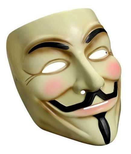 V for Vendetta Anonymous Mask yellow