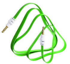 Aux Green Flat Noodle Cable - 1 m