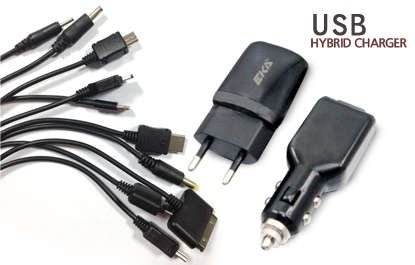USB Hybrid Multi Charger Set for Iphone 5 / Samsung / LG / Motorola / PSP / Nokia