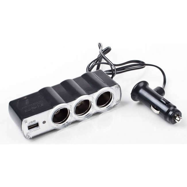 SPECIAL!! Triple 12v Lighter Socket Car & USB splitter Retail
