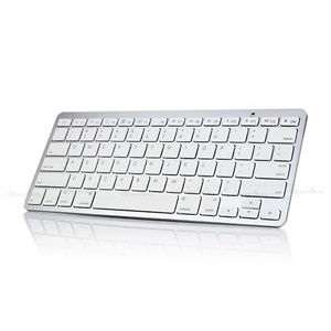 Bluetooth Keyboard for Desktops / Laptops / iPad - White and Silver or Black