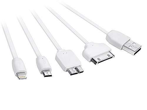 5 in 1 USB Cable for Apple iPad 30 Pin / Ligtning / Samsung 30 Pin / Note 3 / Micro USB