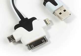 3 in 1 USB Cable for iPad / 4G / 4S / P1000 / Micro / iPhone 5 / iPad Mini