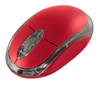 Optical Wheel Mouse - Silver /  Red