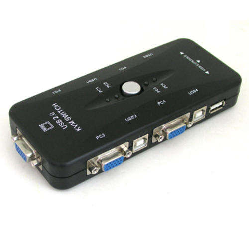 4-Port USB 2.0 KVM Switch Use Multiple Computers with 1 Monitor keyboard/mouse