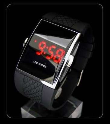 Stylish Ultra Modern Watch with Retro Red LED Display