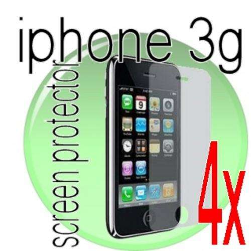 4 Pack Screen Protector for Iphone 3g 3 3gs // Perfect Shape - Essential Accessory