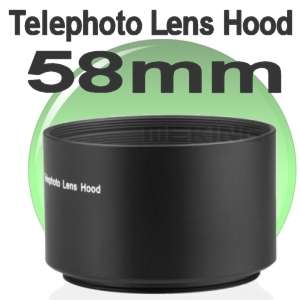 Metal Lens Hood 58mm for Long Focus Length Lens Screw Canon Nikon Sony