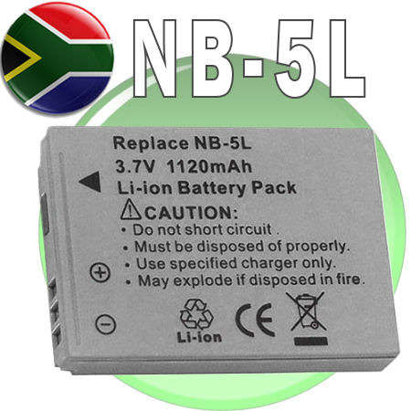 NB-5L Battery for Canon SD & Ixus Digital | Many Canon Models !!! Save R225 !!!