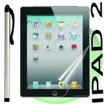 Combo Value Newtech Stylus Pen + 2-Pack ProGuardz Screen Protrector for Apple Ipad 2 (Retail)
