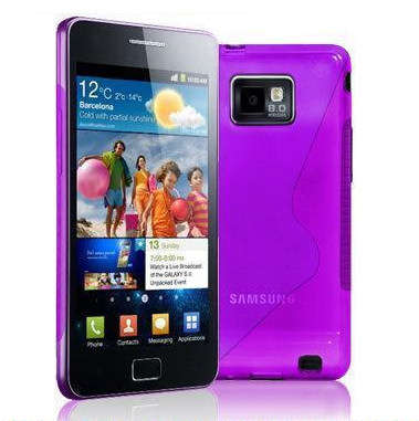Samsung Galaxy S2 i9100 Purple S Line TPU Pouch