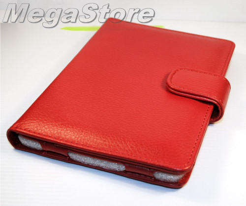 50% Off Sale Amazon Kindle 4 Flip Case Cover - Red Durable PU Leather Pouch for Kindle 4