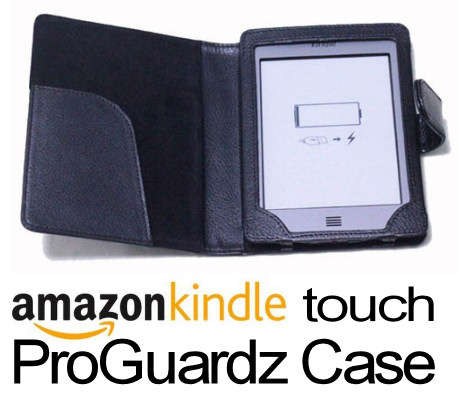 Amazon Kindle Touch Black Book Type Case Cover --- Protective Pouch - Best Quality