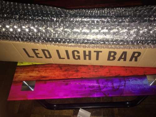 w 22 inch 120W Curved LED Work Bar Spot Light Flood Off Road Driving Lamp