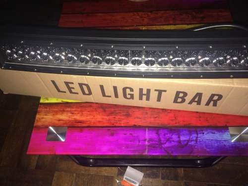 w 22 inch 120W Curved LED Work Bar Spot Light Flood Off Road Driving Lamp