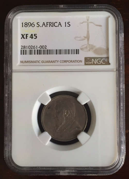 Scarce 1896 1 Shilling - Graded XF45 by NGC