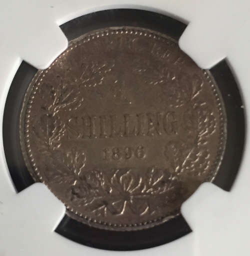 Scarce 1896 1 Shilling - Graded XF45 by NGC