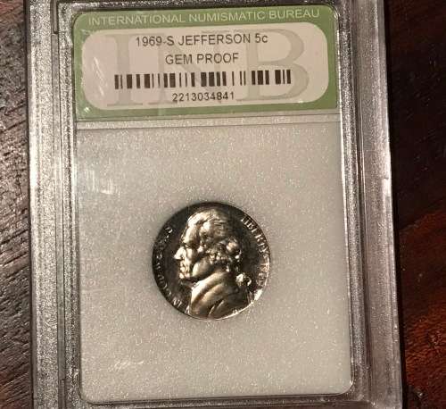 1969 JEFFERSON 5c ( GEM PROOF )