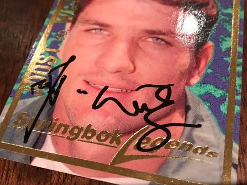 ORIGINALLY SIGHNED JOOST VD WESTHUIZEN PLAYERS CARD