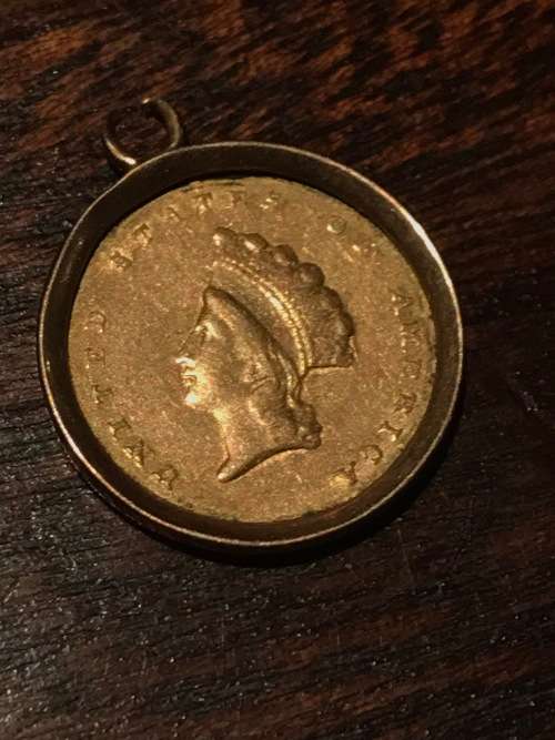 1855 INDIAN HEAD PENNY ( GOLD )
