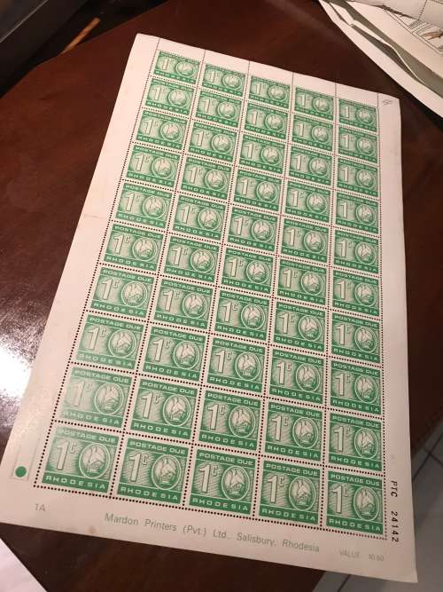 SHEET OF 1C STAMPS , as per scan