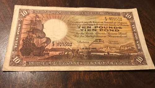 1943 10 PONDS BANKNOTE