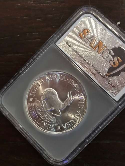 1949 5 SHILLING ( CROWN ) MS 63