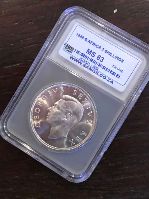 1949 5 SHILLING ( CROWN ) MS 63